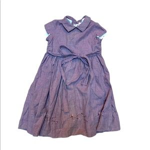 Bonpoint Brode Main Embroidered Plum Linen Dress